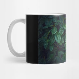 Dark green leaves texture Mug